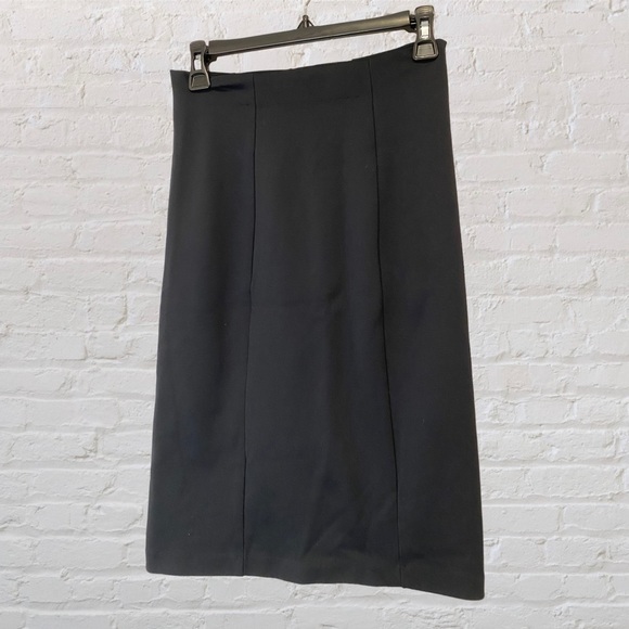 VTG Y2K Betsey Johnson Black Stretchy Mini Skirt with Slit in Back Size Small - Picture 1 of 4